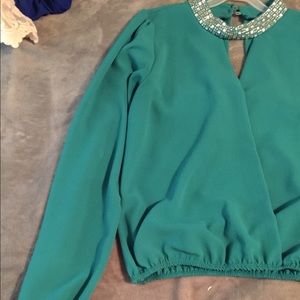 Agaci blouse with gemstones